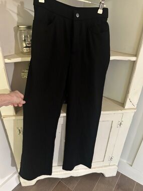 JODIFL Black Wide-Leg High-Rise Pants